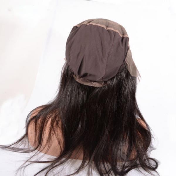 Pre Plucked Peruvian Virgin Human Hair 360 Lace Frontal Band with Wig Cap #4 image