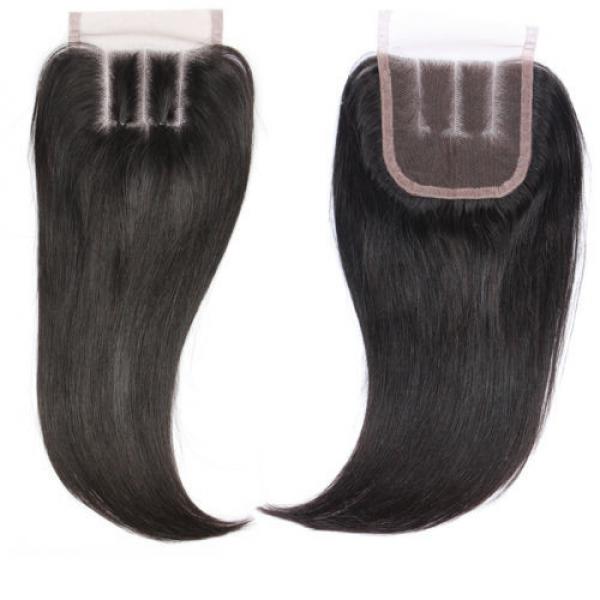 7A Virgin Peruvian 4 Bundles Straight Human Hair Weave+1pcs Lace Closure Hair #5 image