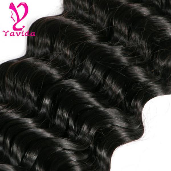 Cheap Deep Wave 2 Bundles 100% Virgin Peruvian Human Hair Extensions Weave 200g #5 image