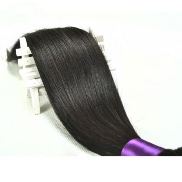 Peruvian straight Virgin Hair Weave 3Bundle Human Hair Extension 100%Unprocessed #5 image