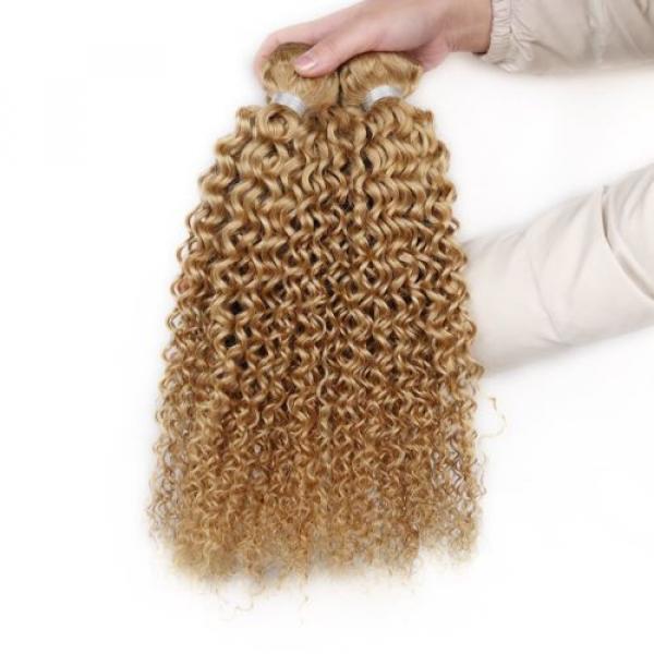 3Bundles Peruvian Virgin Kinky Curly Hair Extensions Remy Hair Human Hair Wefts #1 image