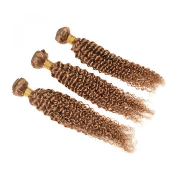 3Bundles Peruvian Virgin Kinky Curly Hair Extensions Remy Hair Human Hair Wefts #3 image