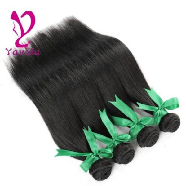 7A Peruvian Virgin Straight Hair Extensions 100% Human Hair Weave 4 Bundles 400g #1 image