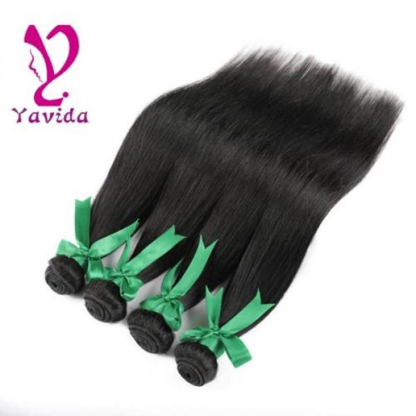 7A Peruvian Virgin Straight Hair Extensions 100% Human Hair Weave 4 Bundles 400g #3 image