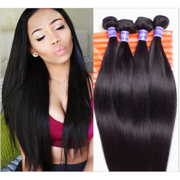 Cheap!Virgin peruvian human hair wave 1bundle/100g silky straight hair extension #2 image