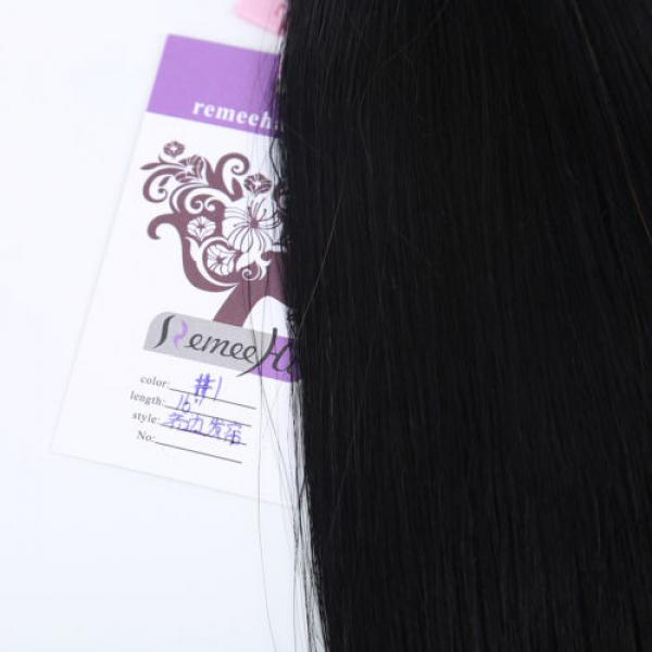 Cheap!Virgin peruvian human hair wave 1bundle/100g silky straight hair extension #4 image
