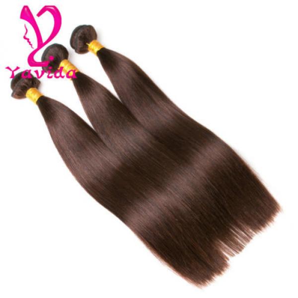 7A Unprocessed Virgin Peruvian Straight Human Hair Extension Weave 3Bundles/300g #3 image