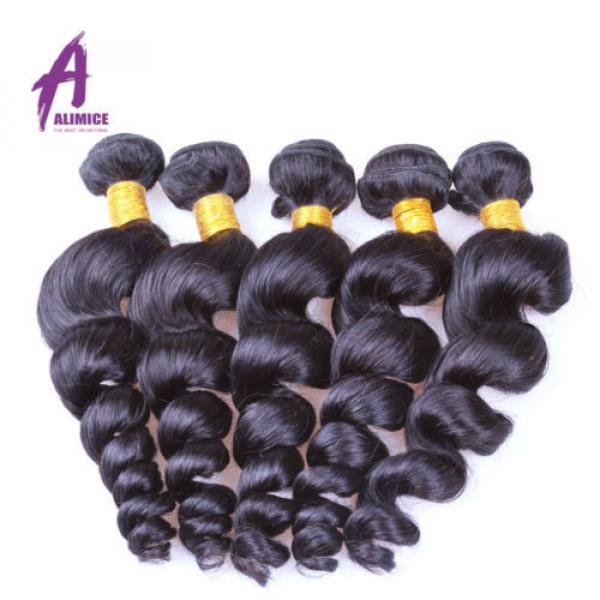 Peruvian Hair 100% Virgin Human Hair Extensions Weave 1/3 bundles Loose Wave #3 image