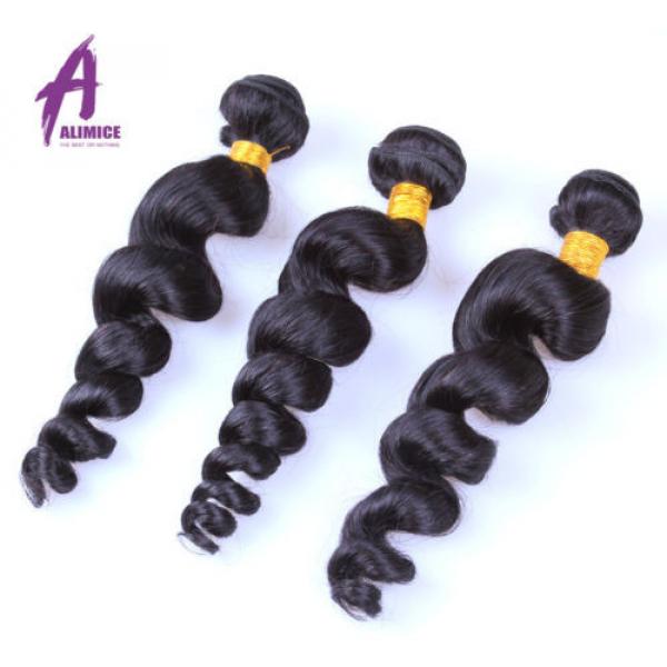 Peruvian Hair 100% Virgin Human Hair Extensions Weave 1/3 bundles Loose Wave #5 image