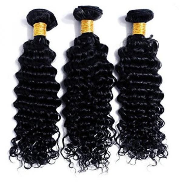 8A Deep Wave Virgin Hair Peruvian Human Hair Bundles 100% Human Hair Extensions #1 image