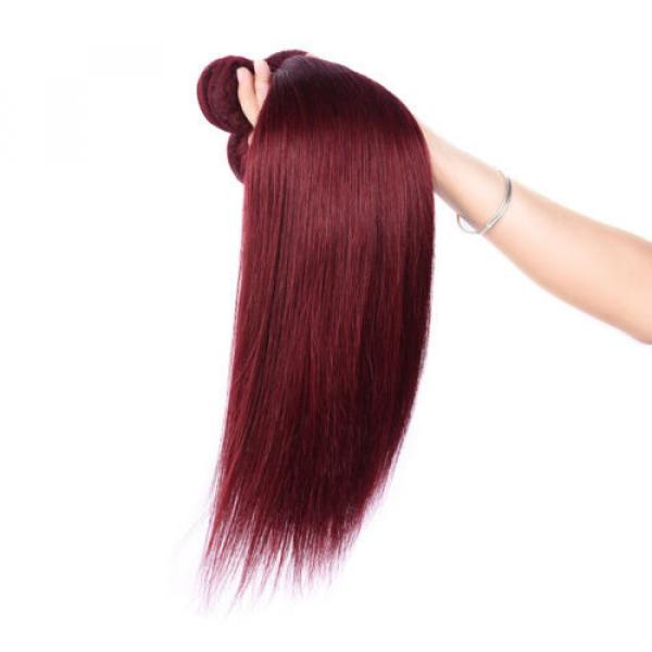 3100g Unprocessed Virgin Peruvian Silky Straight Human Hair Weave 18inch 99J# #3 image