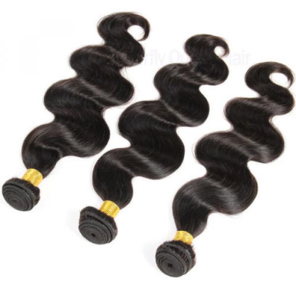 3 Bundles/300g Peruvian Body Wave Remy Human Hair Weave Virgin Hair Extensions #4 image
