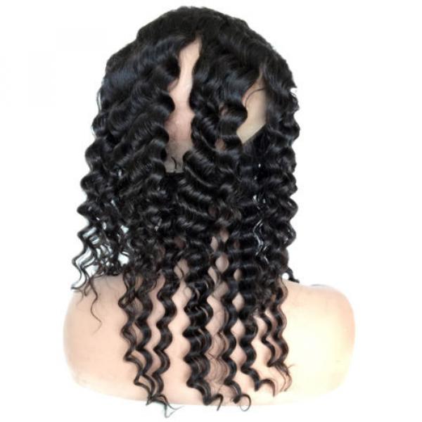 8A Peruvian Virgin Hair 360 Lace Frontal Closure with 2 Bundles Deep Wave #5 image