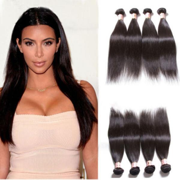 100% Unprocessed Peruvian Straight Virgin Human Hair Extensions 200g/4 Bundles #1 image