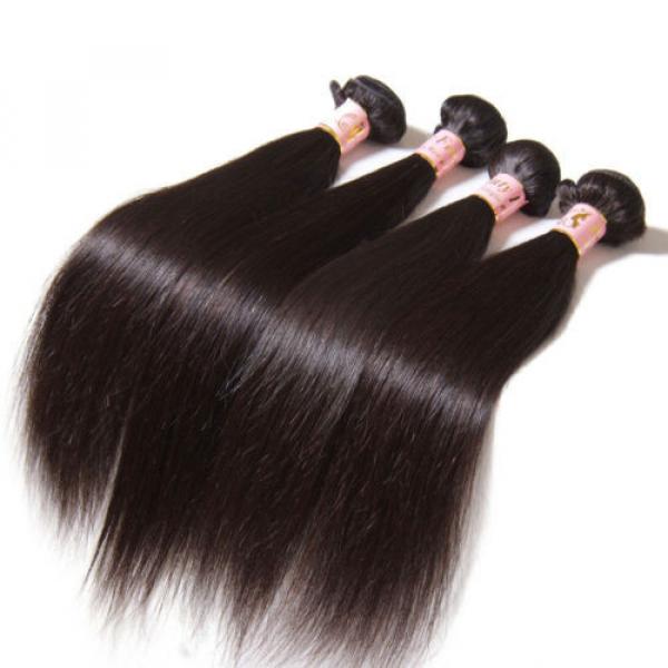 100% Unprocessed Peruvian Straight Virgin Human Hair Extensions 200g/4 Bundles #3 image