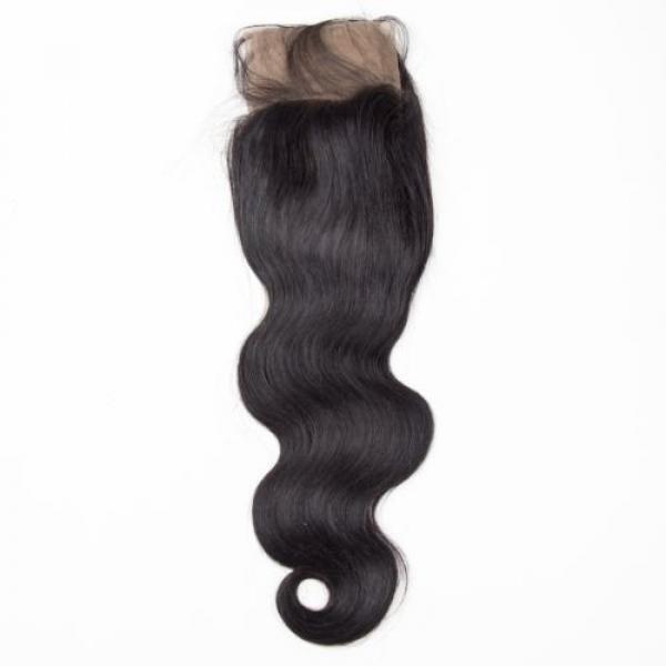 13*4 Lace Closure with 3 Bundles 300g Body Wave Peruvian Virgin Human Hair Weft #5 image