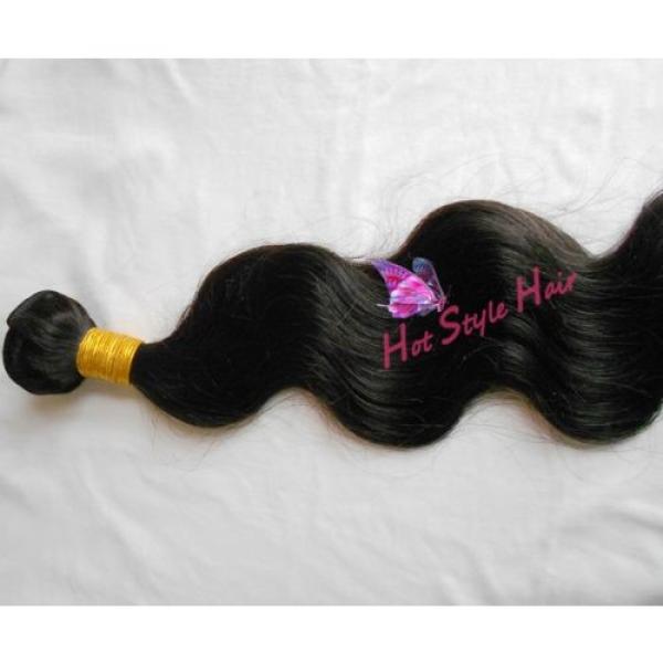 Peruvian Virgin Hair Extension 1 Bundle Black Body Wave Soft Hair Weft #1 image
