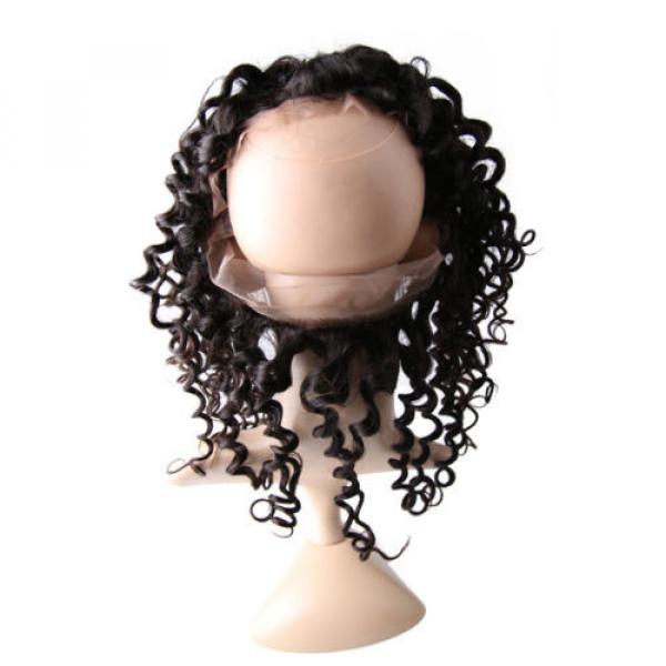 Peruvian Virgin Human Hair 360 Lace Frontal Closure Deep Curly Lace Band Frontal #5 image