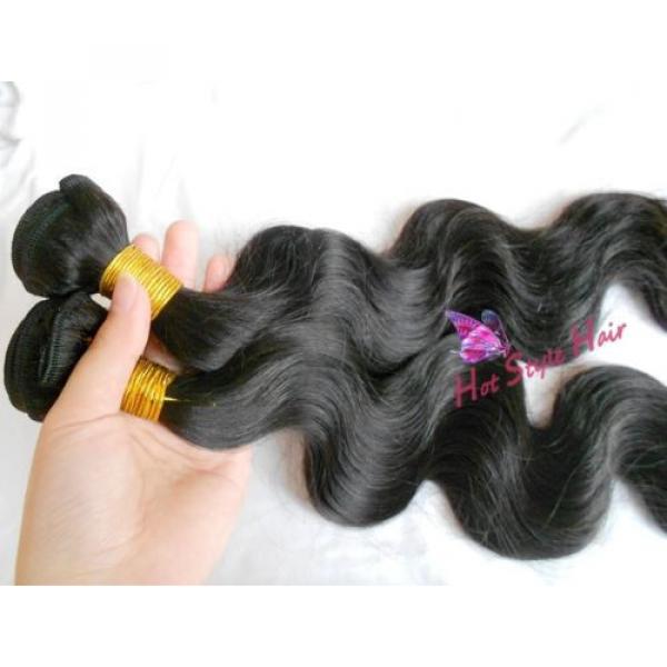 Peruvian Virgin Hair Extension 1 Bundle Black Body Wave Soft Hair Weft #3 image