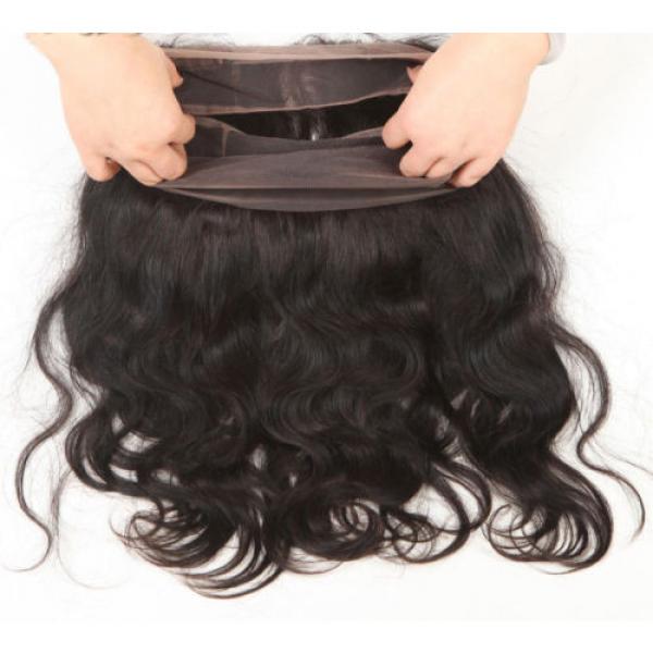 360 Lace Frontal Closure with 3 Bundles Peruvian Virgin Hair Body Wave Full Head #5 image