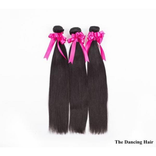 300g Peruvian virgin hair extensions with a silk closure human hair #3 image