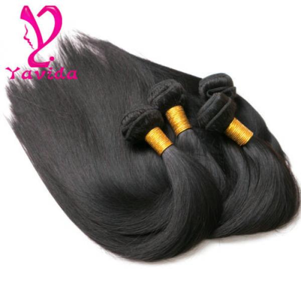 7A Virgin Peruvian Hair Straight Hair Human Hair Extensions Weave 4 Bundles 400g #2 image