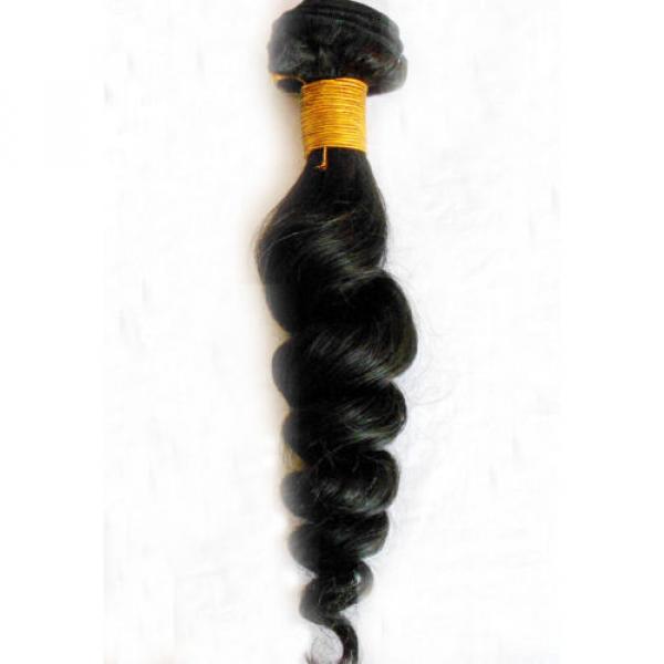 Peruvian Virgin Hair Extension 1 Bundle Black Loose Wave Soft Hair Weft #1 image