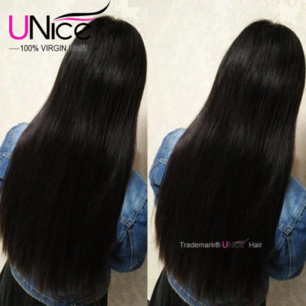 Peruvian Virgin Hair Straight Human Hair 4 Bundles/400g UNice 8A Hair Extensions #1 image
