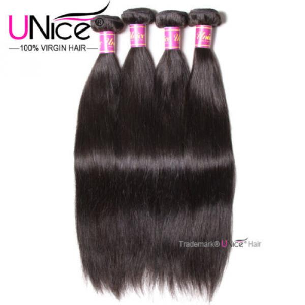 Peruvian Virgin Hair Straight Human Hair 4 Bundles/400g UNice 8A Hair Extensions #2 image