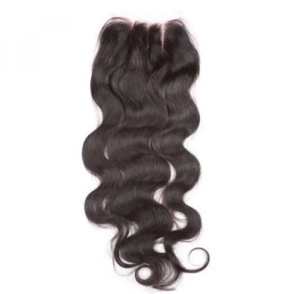 8A 4&#034;X4&#034; Lace Closure Brazilian Virgin Peruvian Human Hair  hairpiece extension #4 image