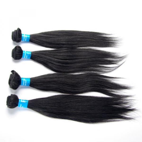 Unprocessed Virgin Peruvian Straight Silky 4 Bundles/200g Human Hair Extension #1 image