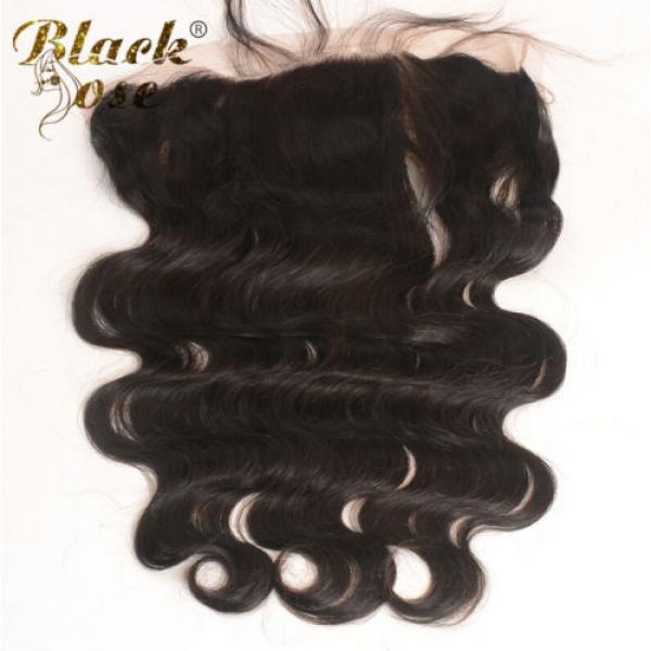 7A Peruvian Human Virgin Hair Body Wave 13*4 Lace Frontal Closure with 3 Bundles #3 image