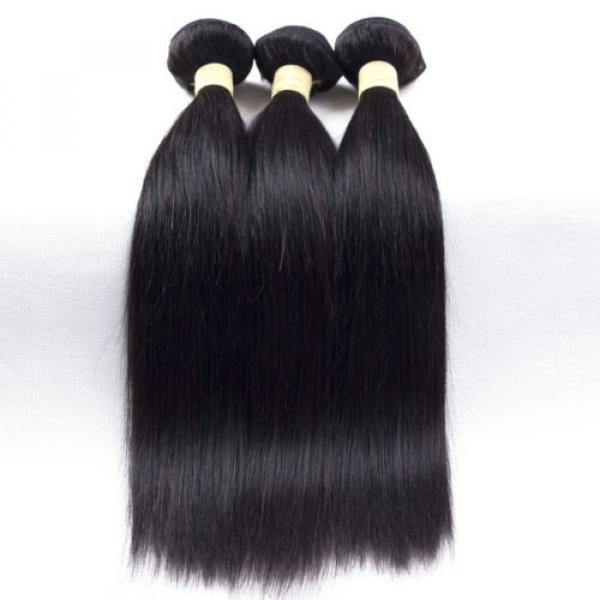 7A Peruvian Virgin Hair Straight 2 Bundles Peruvian Straight Human Hair Weaving #2 image