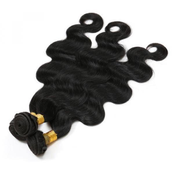 7A Peruvian Virgin Hair Body Wave Hair Wefts 100% Human Hair Extensions 18 inch #4 image
