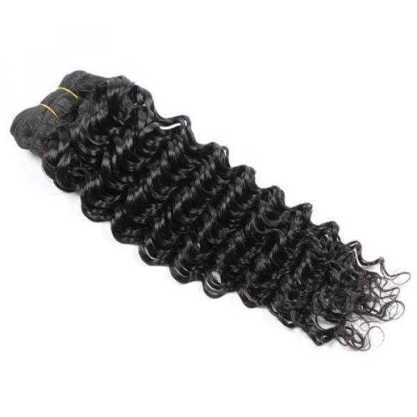 Deep Wave 7A Peruvian Virgin Human Hair Weft Weave Extension Natural Color 100g #2 image