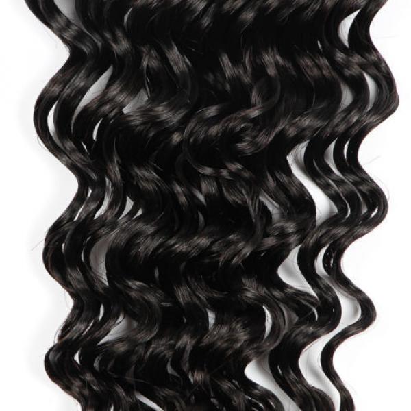 Deep Wave 7A Peruvian Virgin Human Hair Weft Weave Extension Natural Color 100g #4 image