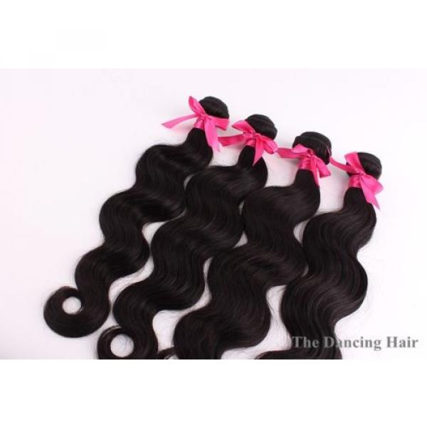 4 bundles Peruvian virgin hair body wave hair extensions #4 image