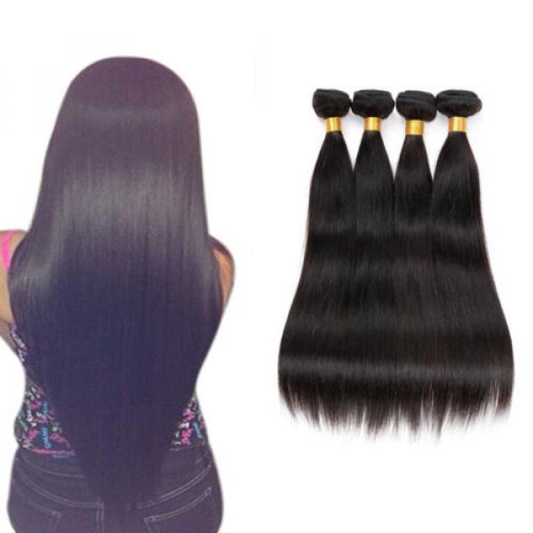 100% Unprocessed Peruvian Virgin Hair Extensions Weave Straight 4 Bundles 200g #1 image