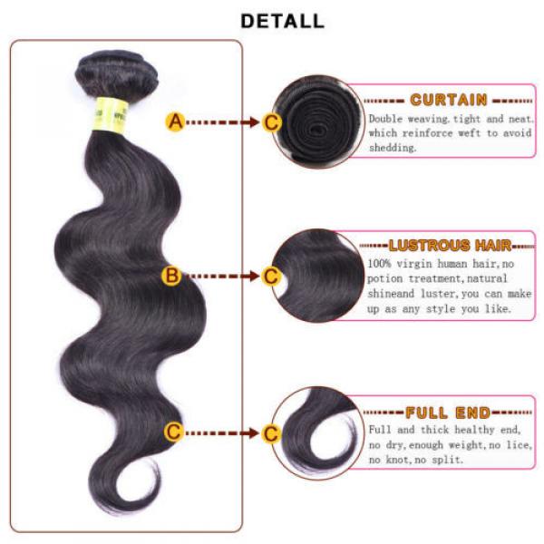 3bundles100% Unprocessed Virgin Peruvian Hair Remy Human Hair Weave Extensions #4 image