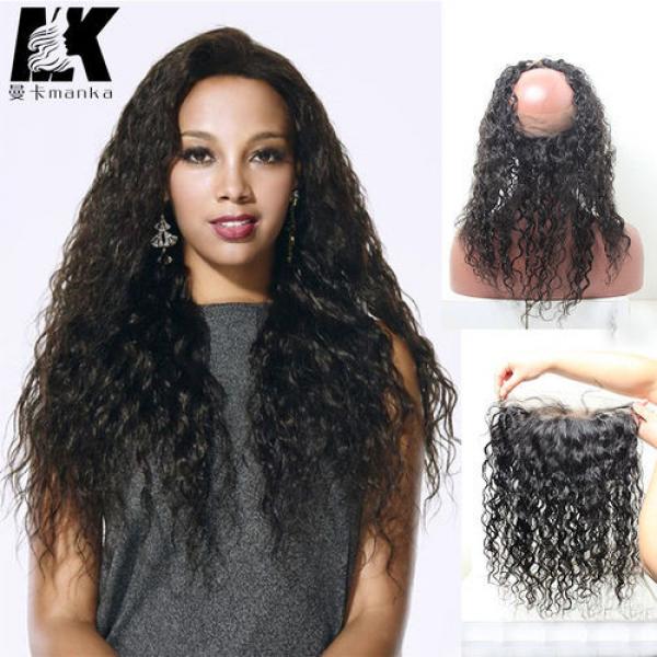 8A Peruvian Virgin Hair 360 Lace Frontal Closure Water Wave 22x4x2 Full Lace #1 image
