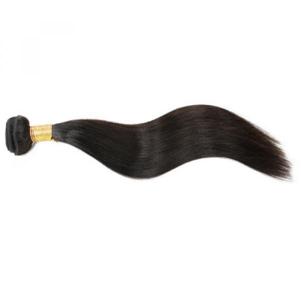 7A Straight Peruvian Virgin Hair Bundles Wefts 100% Human Hair Extensions 18inch #5 image