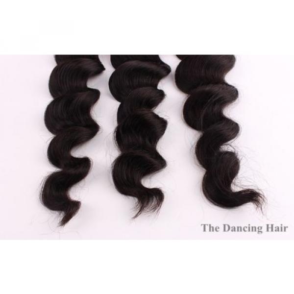 cheap loose wave hair extensions Peruvian virgin hair #4 image