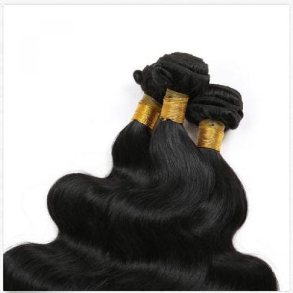 3 Bundles Unprocessed Peruvian Virgin Body Wave Hair Extensions Weaves 150G All #3 image