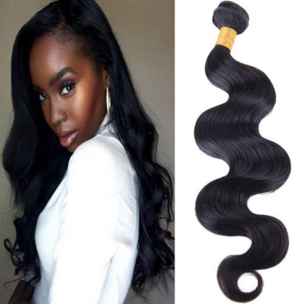 Peruvian Virgin Body Wave Weave 100% Human Hair Weft Extensions 1 Bundles/50g 20 #1 image