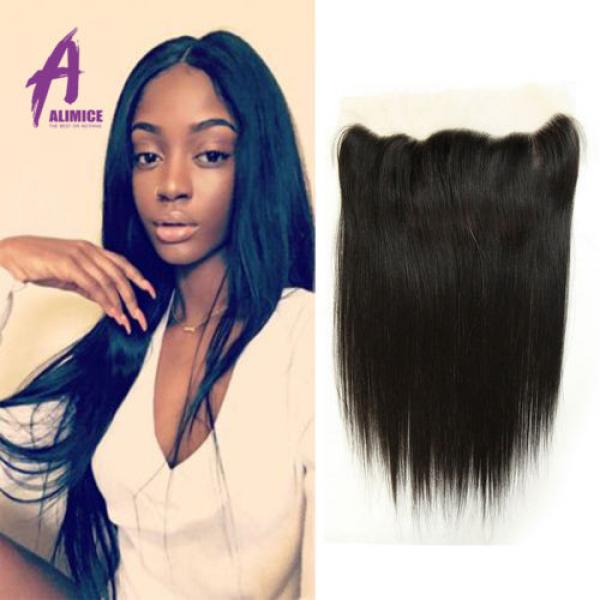 Straight Hair 13*4 Lace Frontal Closure 100% Peruvian Virgin Human Hair 8A Thick #1 image