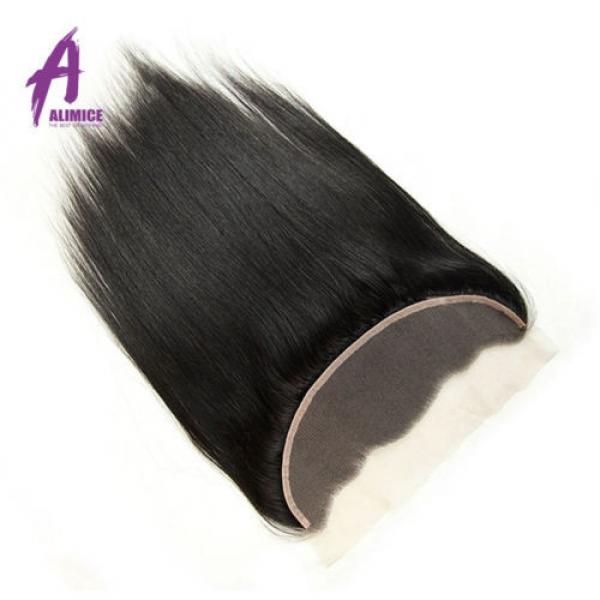 Straight Hair 13*4 Lace Frontal Closure 100% Peruvian Virgin Human Hair 8A Thick #4 image