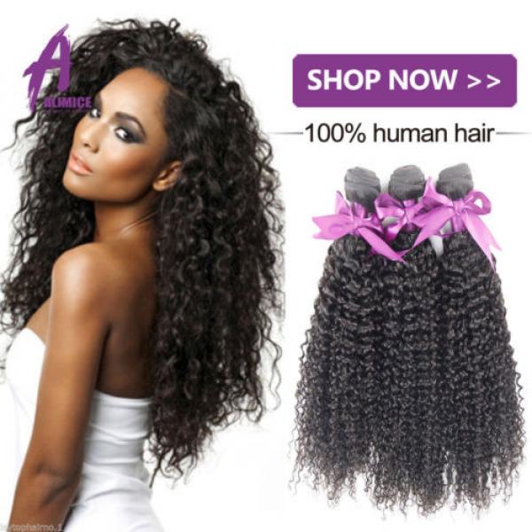 Peruvian Virgin Human Hair Extensions Weave Kinky Curly Hair 3 Bundles 300g #1 image