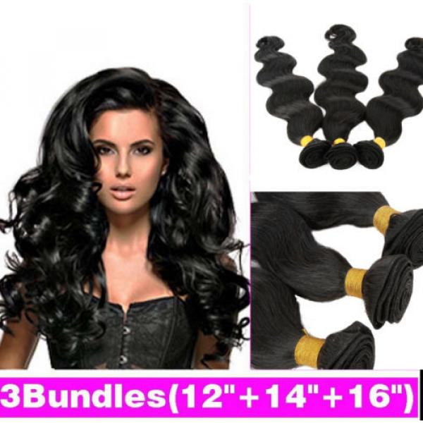 3 Bundles/300g Virgin Brazilian/Peruvian/Indian Human Hair Extensions Body Wave #1 image