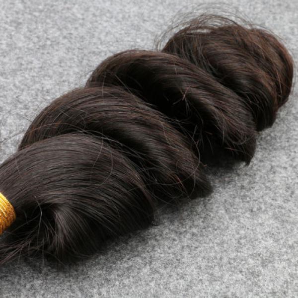Grade 8A Unprocessed Human Virgin Hair With Closure Peruvian loose wave #4 image