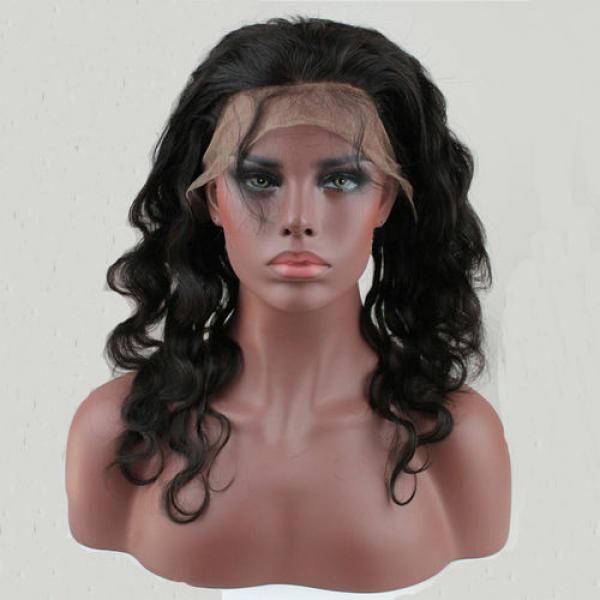 22x4inch 360 Lace Band Frontal Peruvian Virgin Human Hair Body Wave Back Closure #2 image
